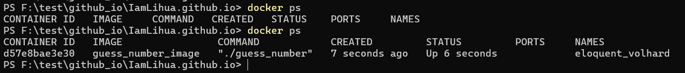 docker ps